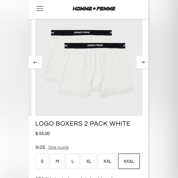 ✌🏼New! Homme+Femme Pair of Logo Boxers - Picture 4 of 7